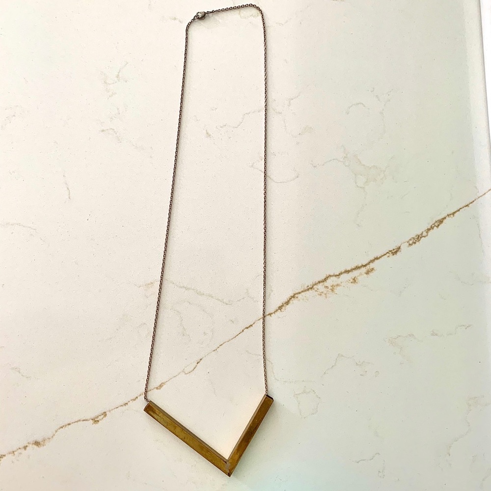 Artisan made 13” length silver & gold L-shape bar